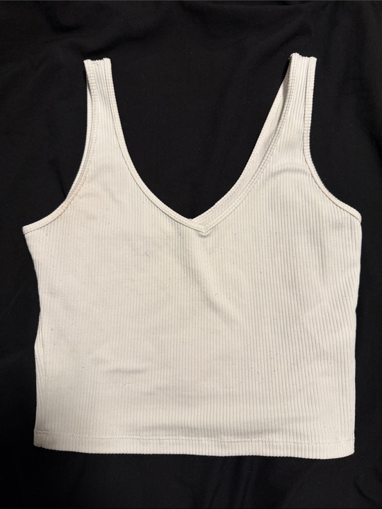 Hollister Tops - Hollister Ribbed Seamless V-Neck Crop Tanks Size M - white